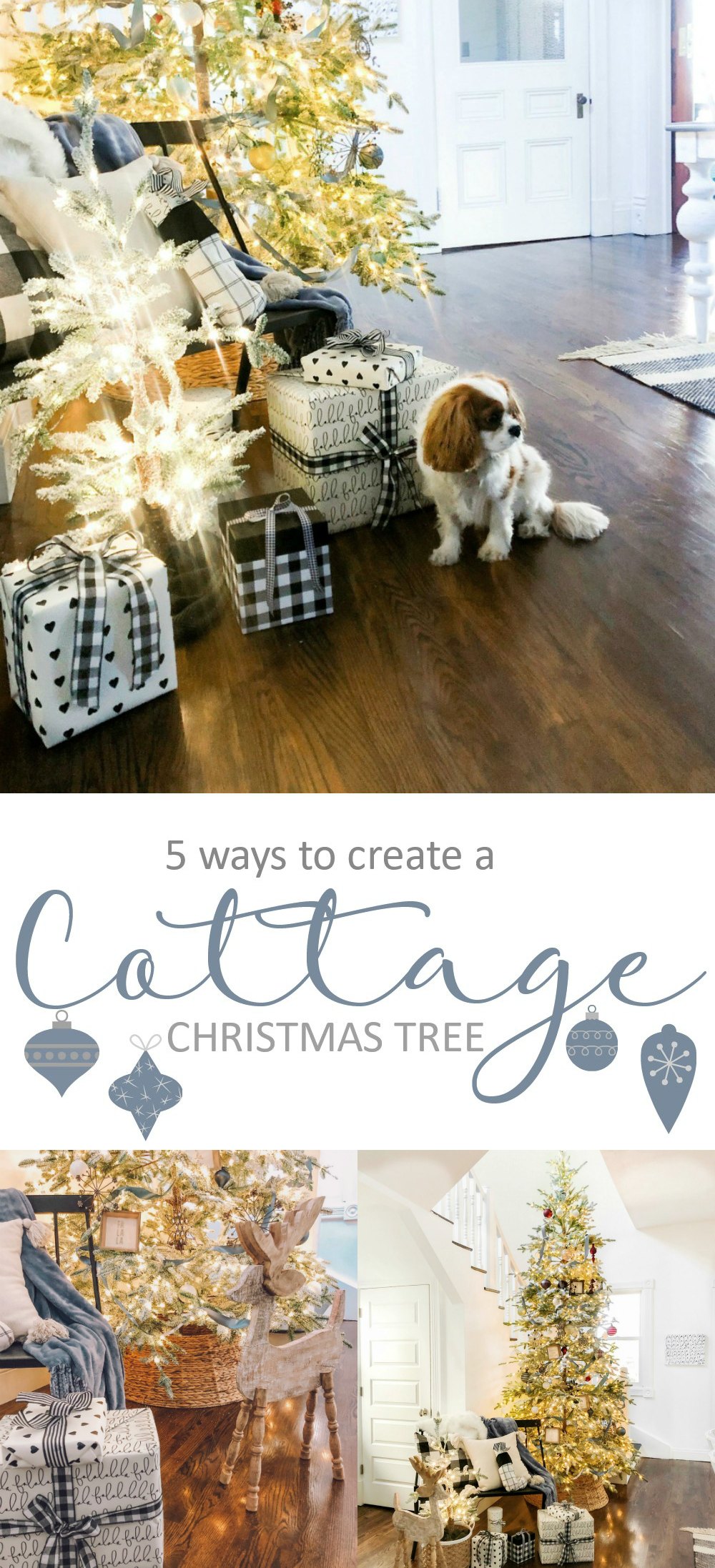 Cottage-Style Christmas Tree with Balsam Hill. 5 easy ways to create a cottage-style Christmas tree for your home!