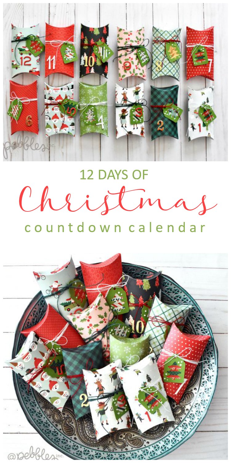 A fun 12 Days of Christmas countdown by Wendy Sue Anderson featuring the "Merry Little Christmas" collection by @PebblesInc.