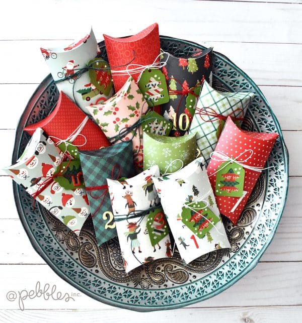 A fun 12 Days of Christmas countdown by Wendy Sue Anderson featuring the "Merry Little Christmas" collection by @PebblesInc.
