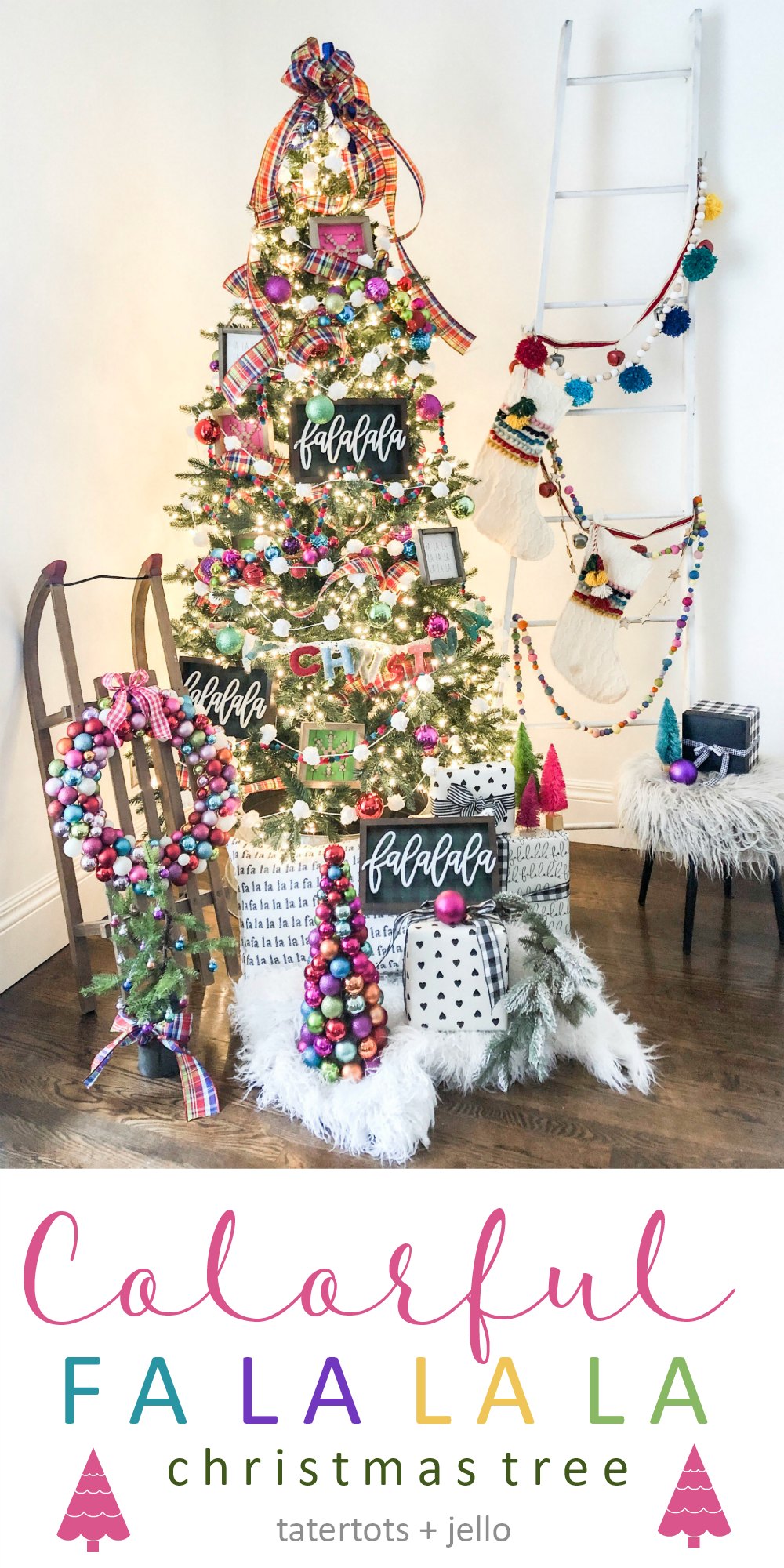 FALALA Colorful Christmas Tree! Create a vibrant, playful Christmas tree with ALL the colors this holiday season! 