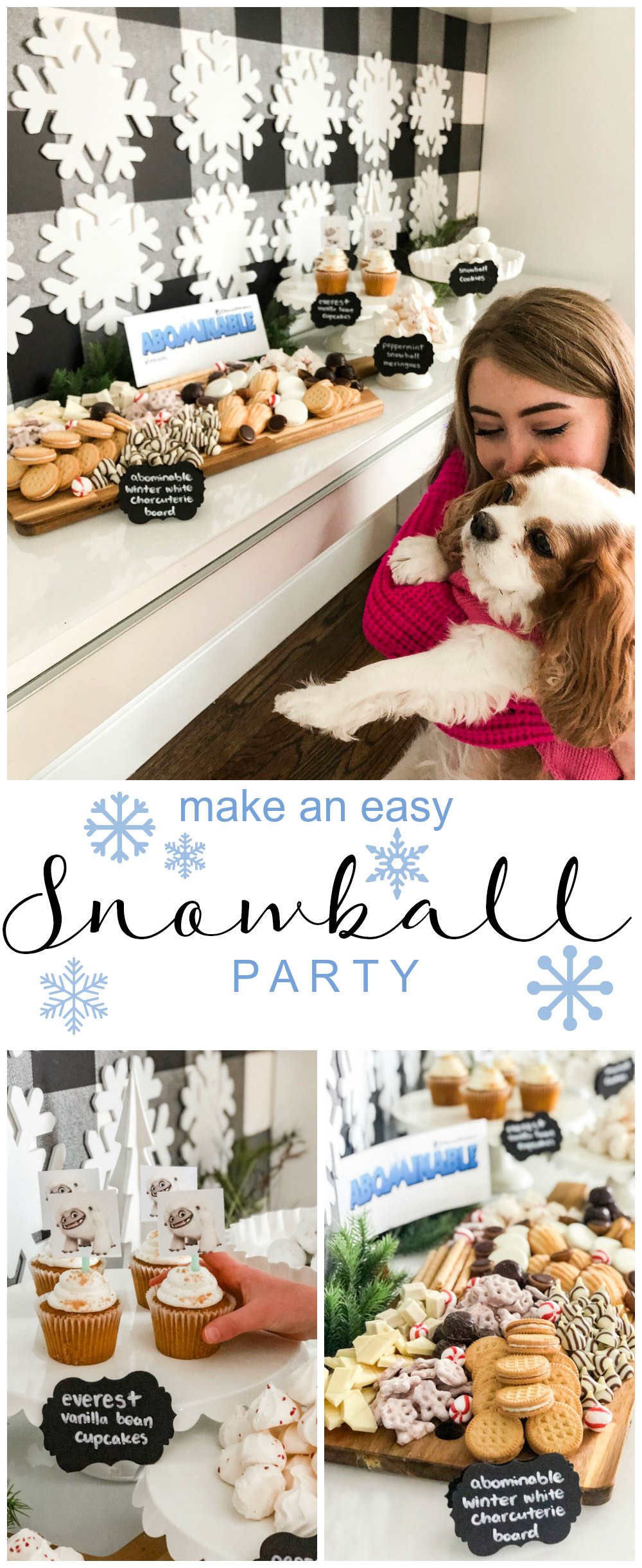 Plan a family movie night watching Abominable with an easy Snowball Party. Create an Abominable Charcuterie Dessert Board and Snowball Treats!