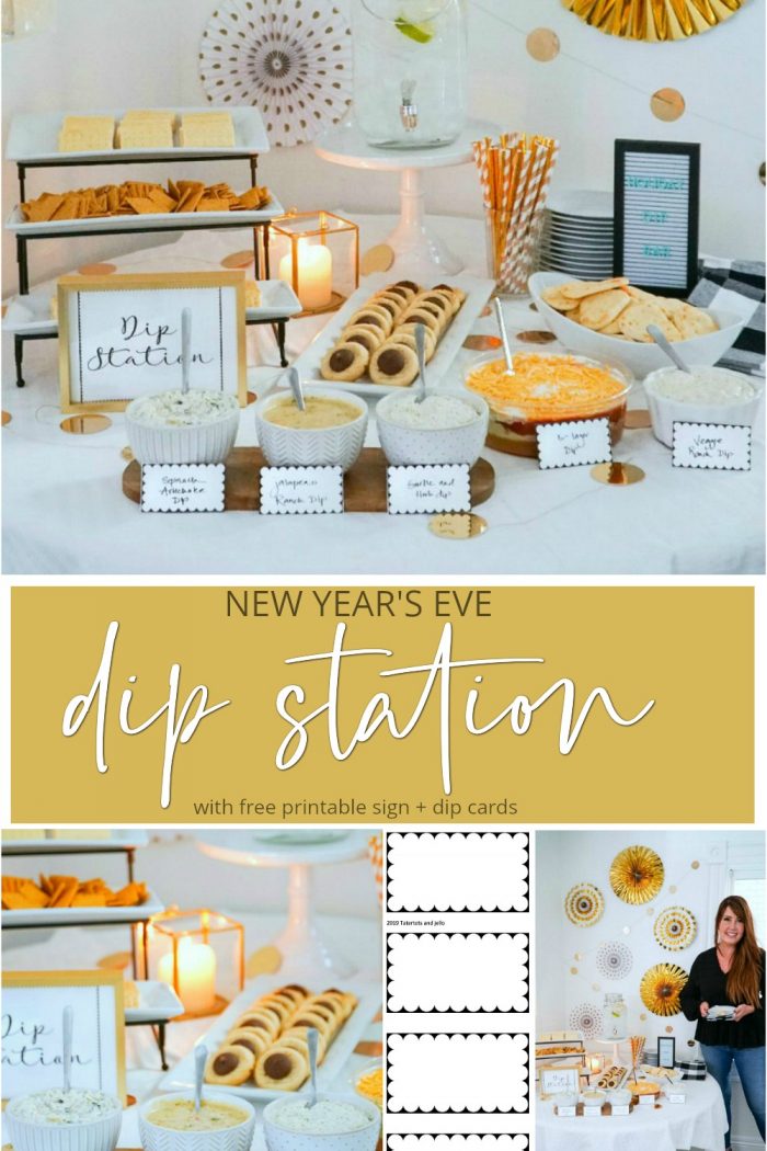 New Year’s Eve Dip Station with Free Printable Cards!