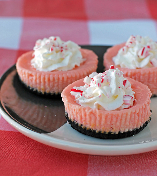Peppermint Cheesecake Cups - 5 SmartPoints @ Emily Bites