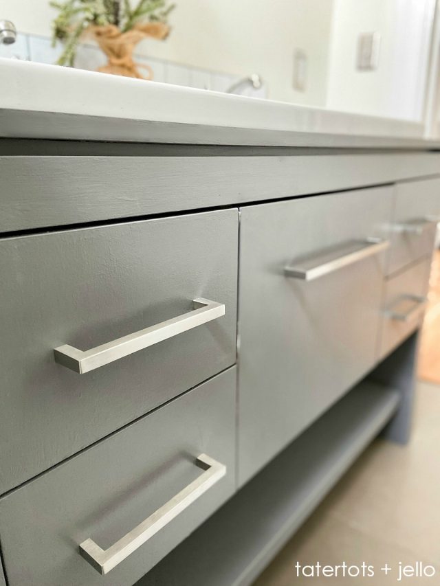 Modern Farmhouse Bathroom Update with Paint easy and inexpensive!