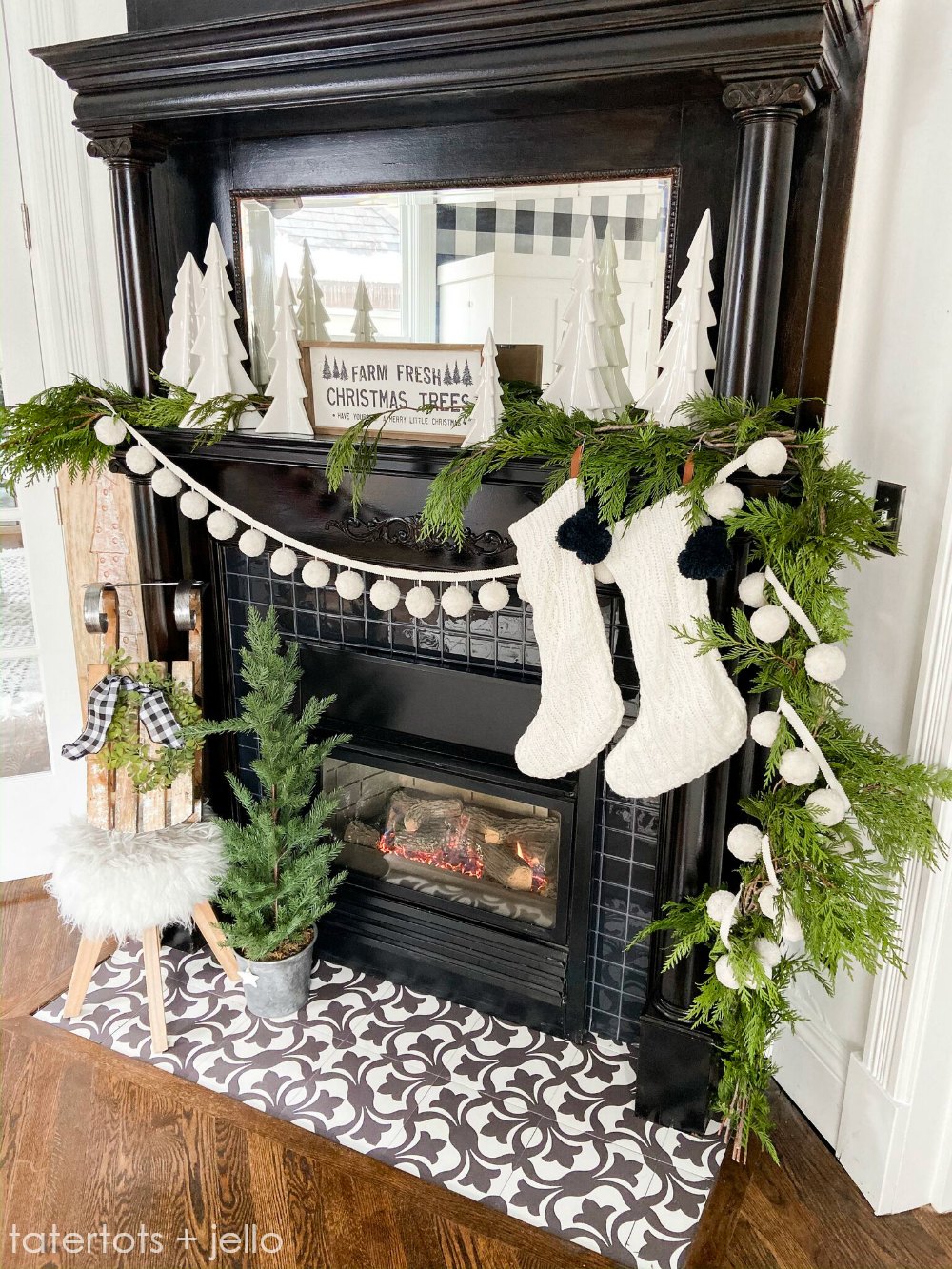 Holiday Housewalk Tour 2019 Tatertots and Jello. Holiday ideas and tips for a vintage home on a budget.