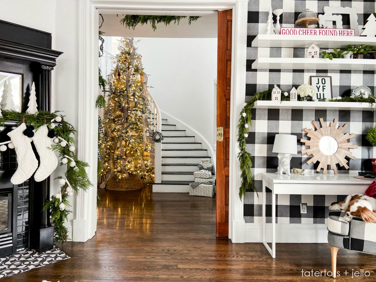 Holiday Housewalk Tour 2019 Tatertots and Jello. Holiday ideas and tips for a vintage home on a budget.