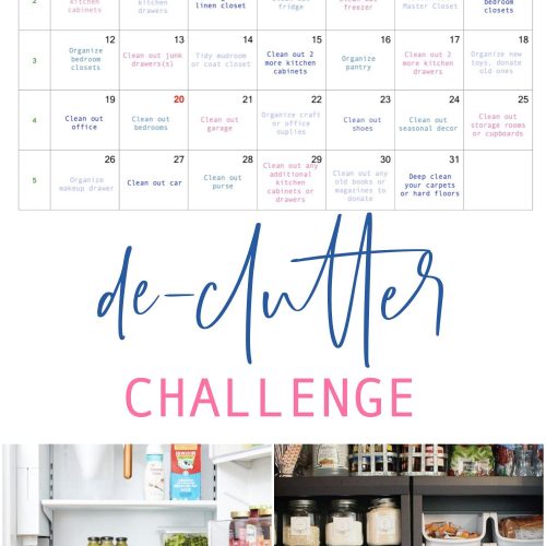 January 2020 Organization Challenge with free printable calendar! Organize your home, one space at a time, and have it all done in ONE month. ﻿