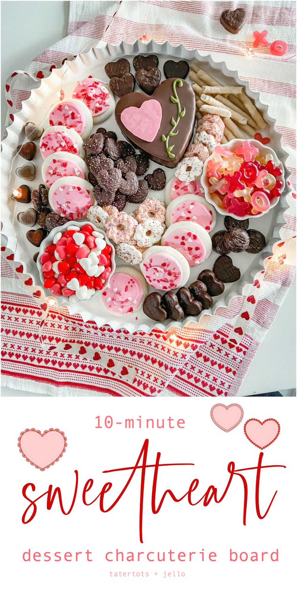 210-minute valentine's sweetheart charcuterie board. Delight your loved ones with a sweet take on the traditional charcuterie board by creating a sweetheart dessert board in just 10 minutes.