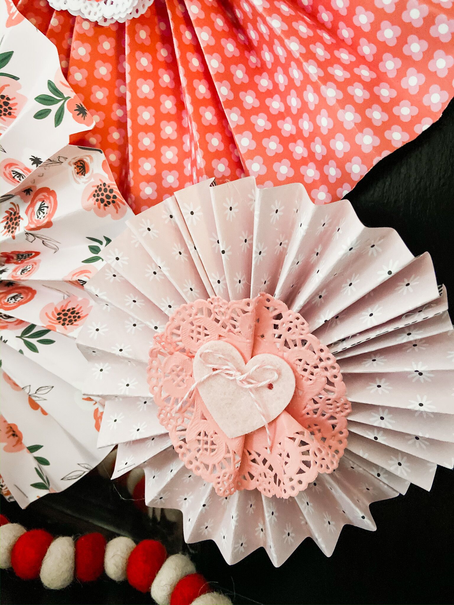 DIY Paper medallions on a mantel. 