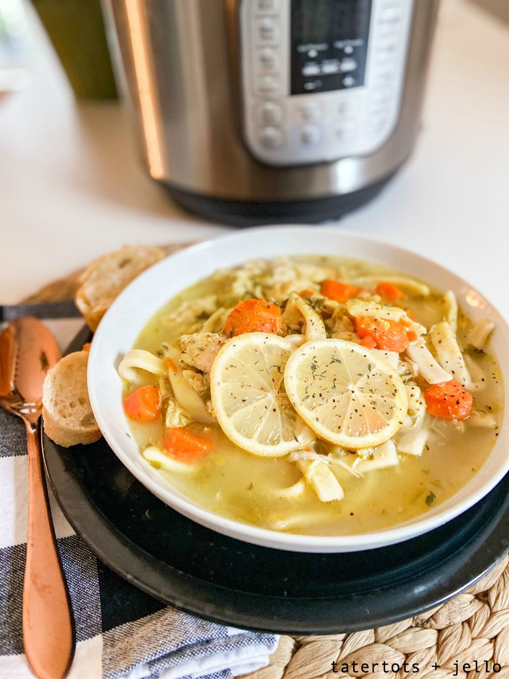 The best Instant Pot homemade chicken noodle soup! Just like Grandma makes with homemade noodles and ready in minutes! 