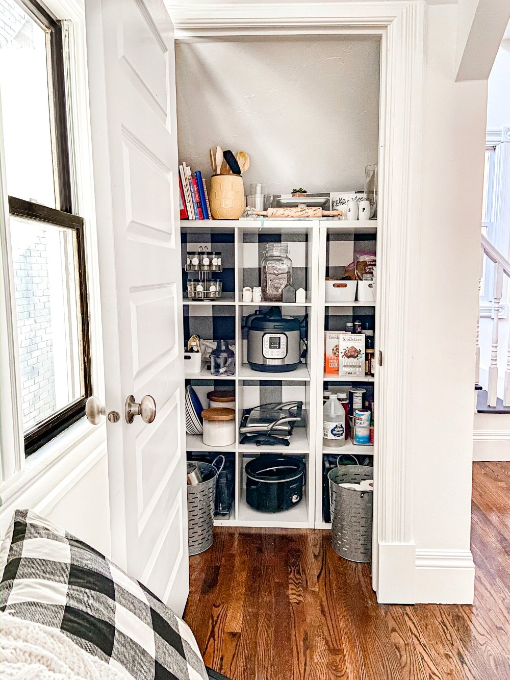 Creating an Organized Pantry from a Hall Closet - The Palette Muse