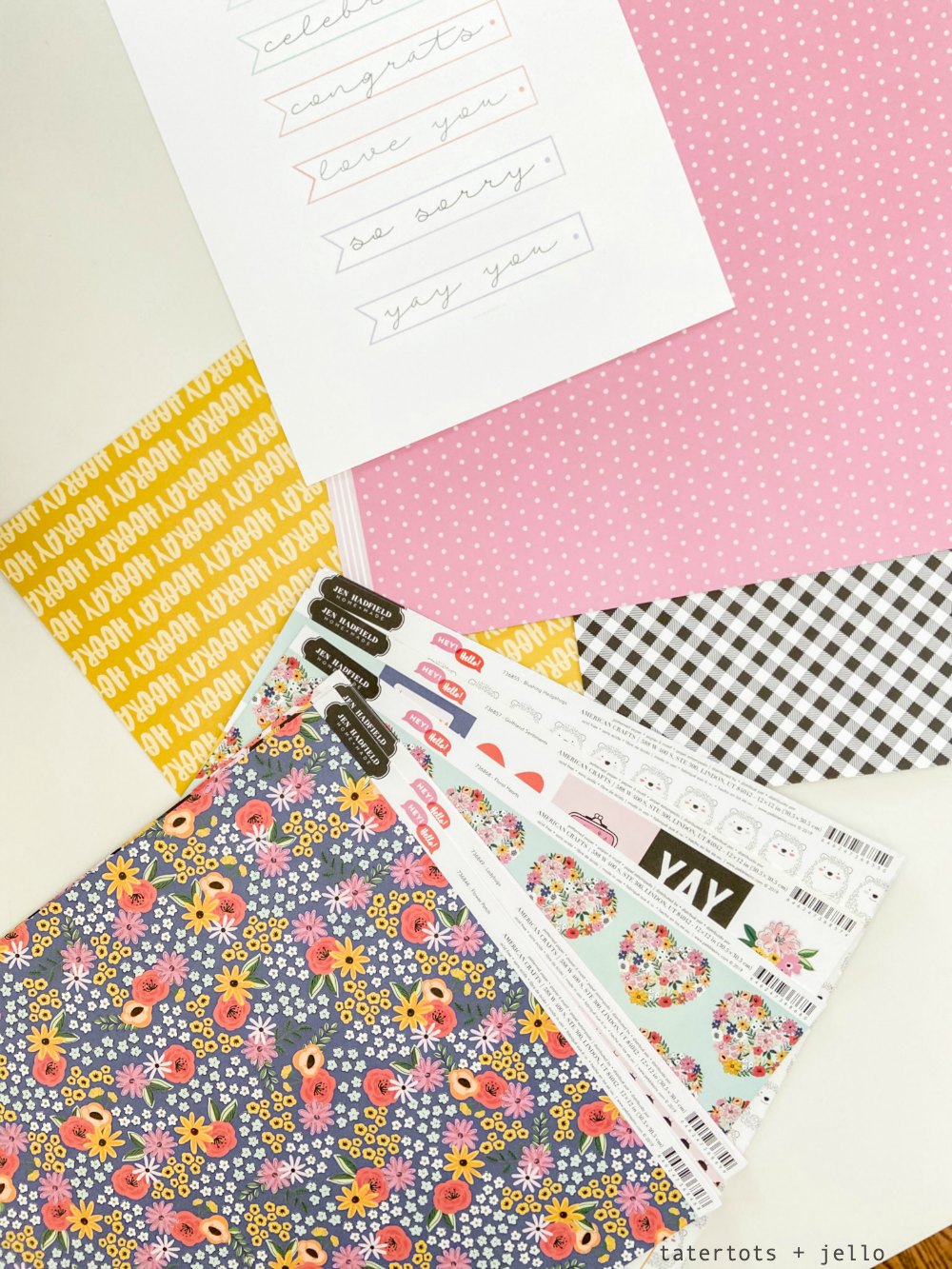Simple All-Occasion Printable Gift Tags. Use scrapbook paper to wrap gift and add these simple printable tags for ALL occasions! They make gift-giving so easy! 