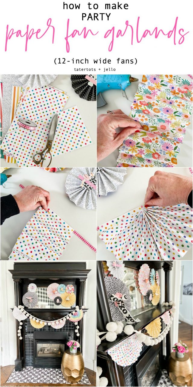 DIY Paper Fan Birthday Garlands - easy party decor!
