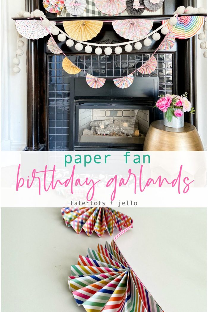 DIY Paper Fan Birthday Garlands