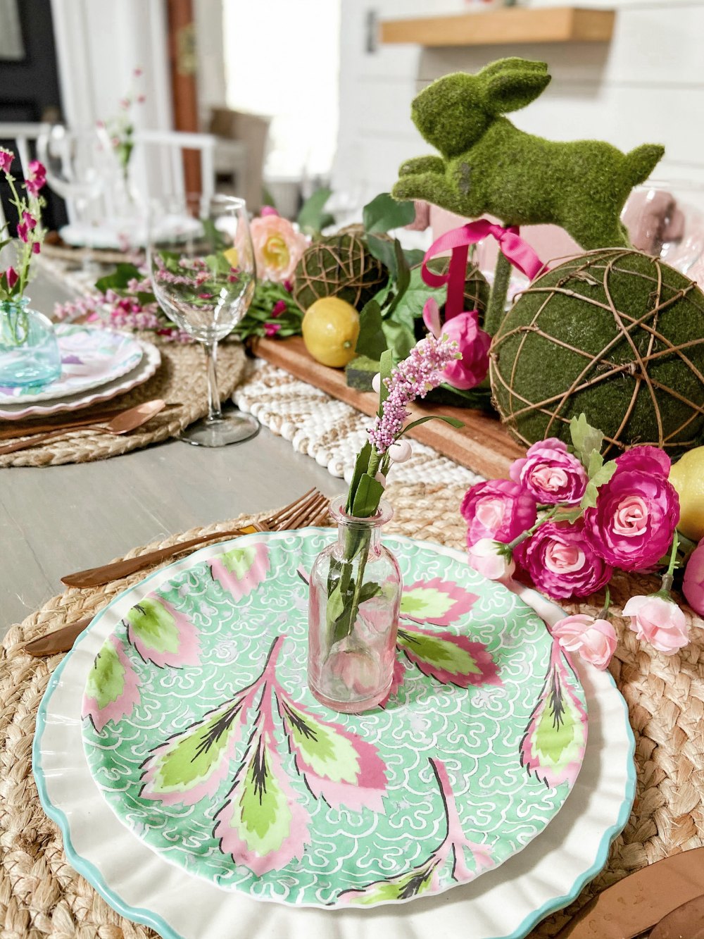 Colorful Cottage Spring Tablescape 