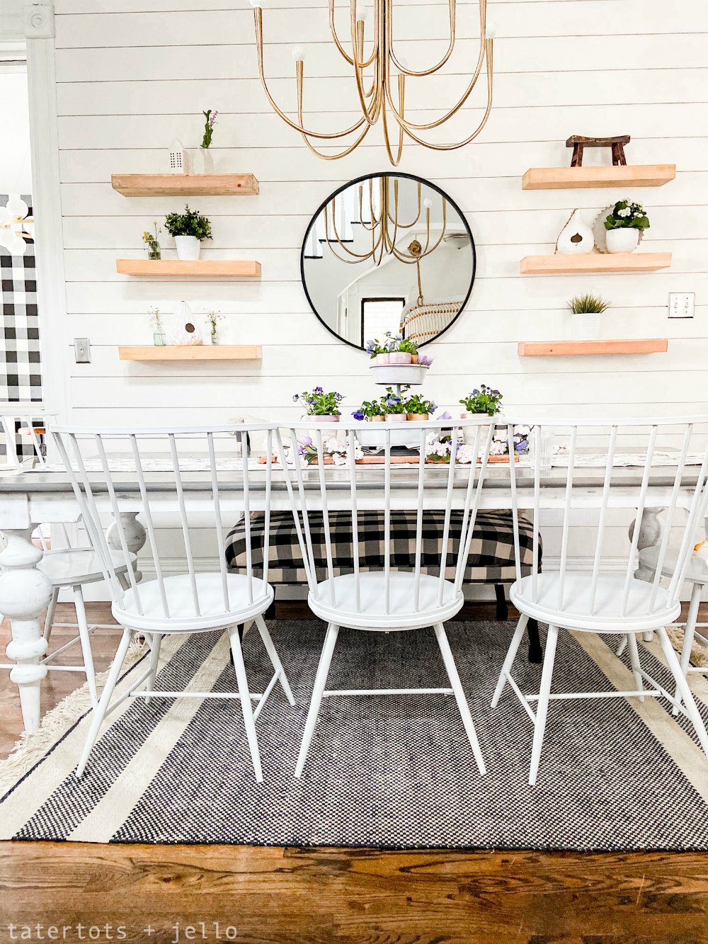 Painted Suede and Metallic Terra Cotta Pots Centerpiece. Create a beautiful Spring centerpiece or pots for your porch with this easy tutorial using suede and metallic paints!