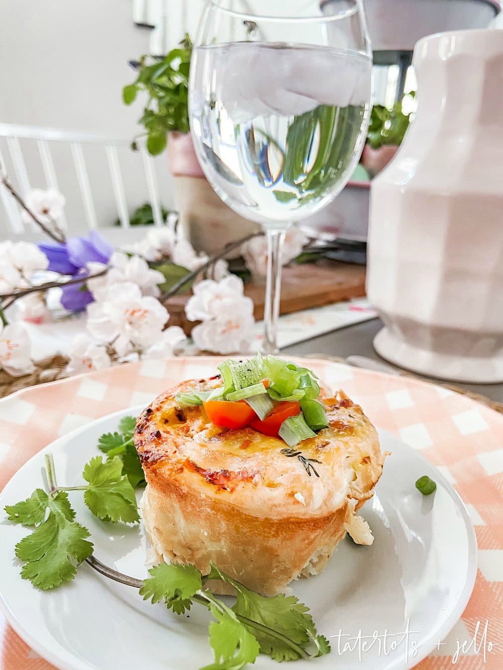 BLT Hashbrown Egg Brunch Cups. Bake up a batch of hashbrown egg cups in minutes. Perfect for Mother's Day brunch but they can easily be refrigerated or frozen for meal planning breakfasts too! 