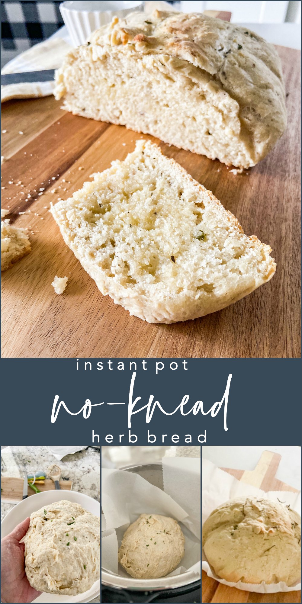 how to make instant pot no-knead herb bread