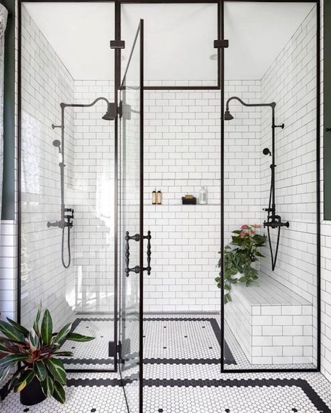 20 Modern Farmhouse Bathroom Tile Ideas. Clean and welcoming bathroom ideas using tile for modern farmhouse or cottage style!