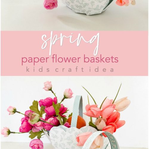 Spring Paper Flower Basker Kids Craft