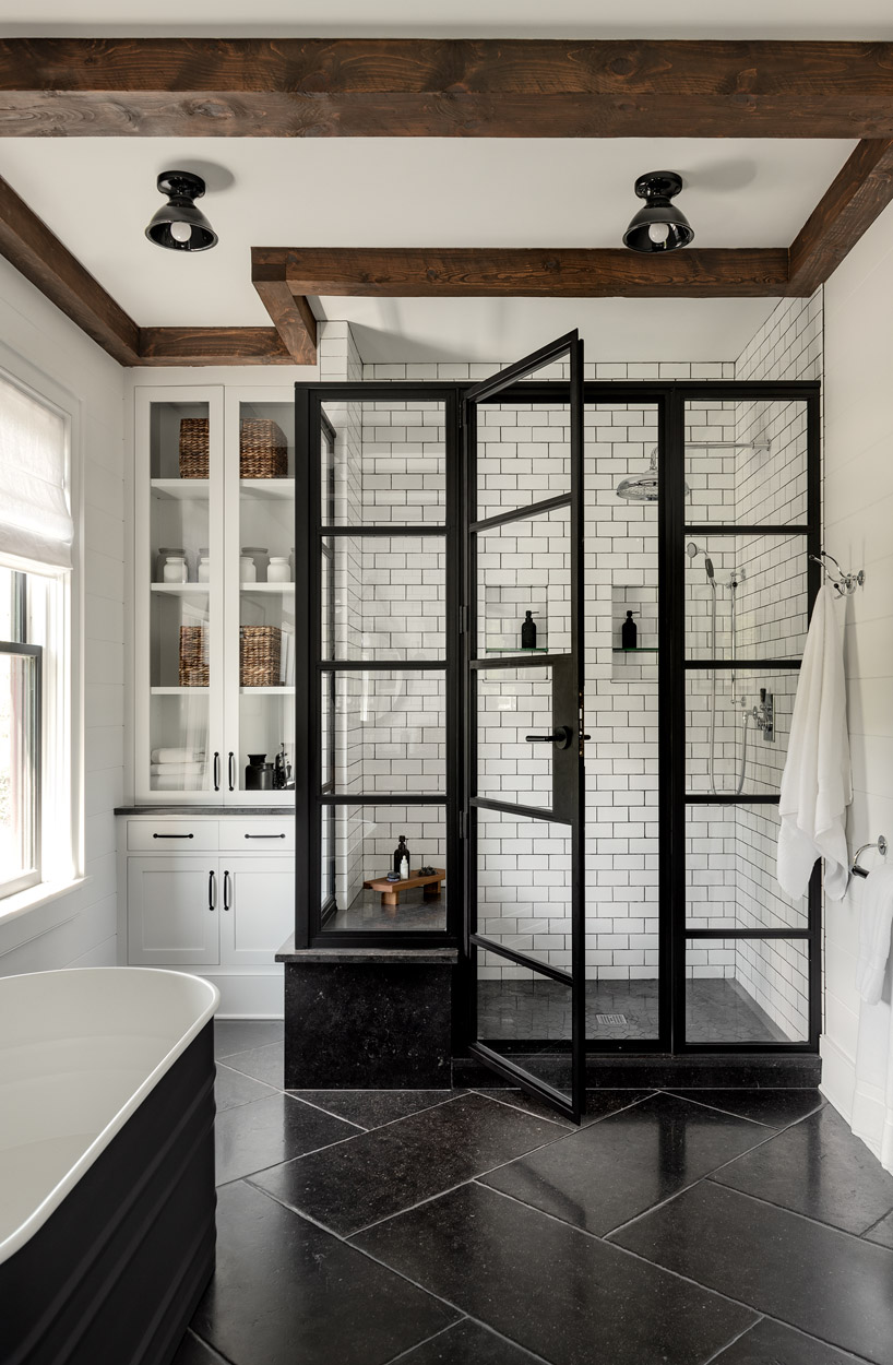 Cottage Bathroom Tile Ideas, Dark Tile Floor Ideas