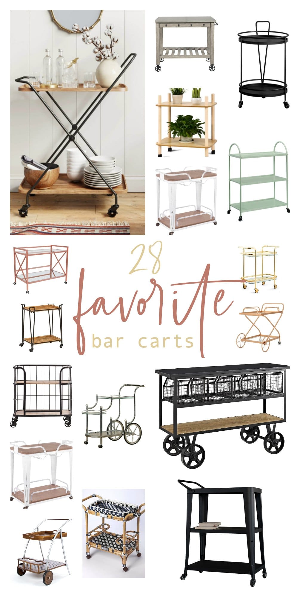 28 of my favorite bar carts. 