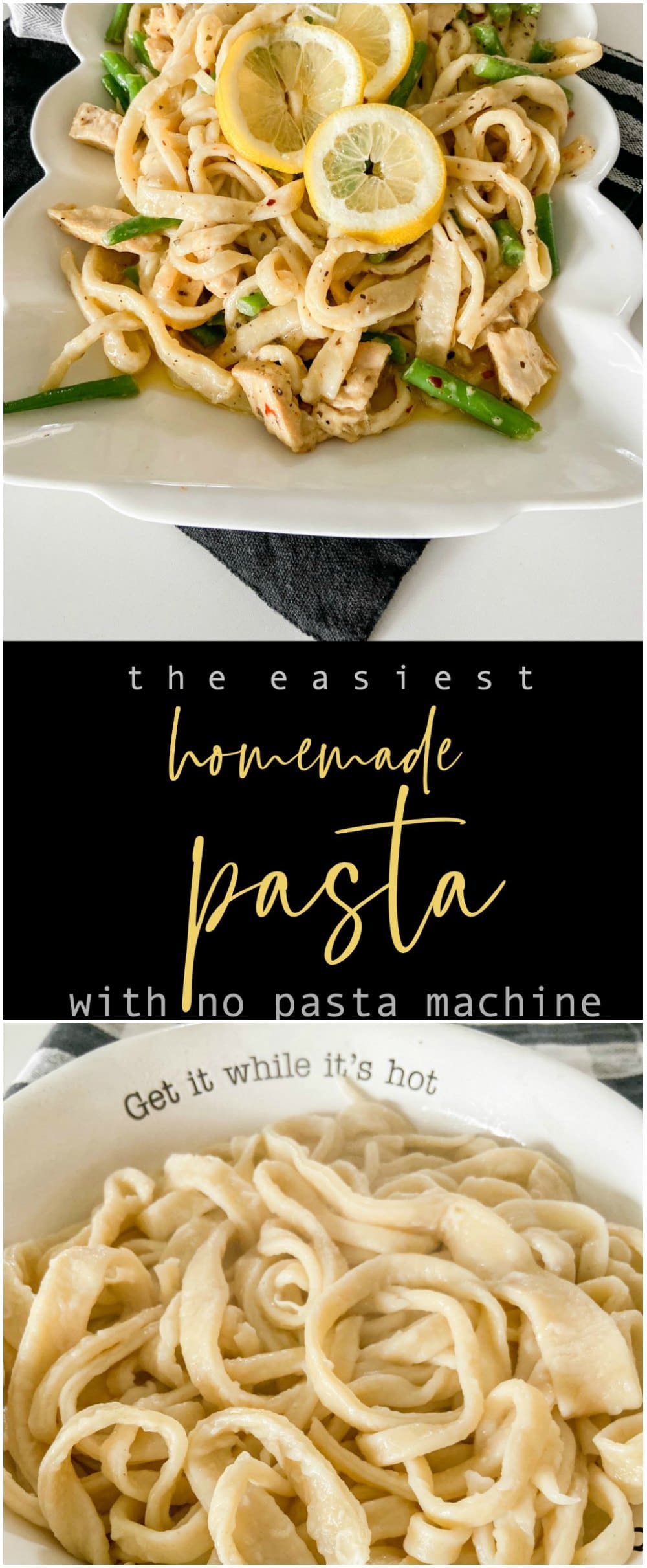 The easiest homemade pasta recipe with no machine! You only need a few simple ingredients to make your own pasta. Create spaghetti, fettuccine or even ravioli with this easy recipe and no machine is needed!