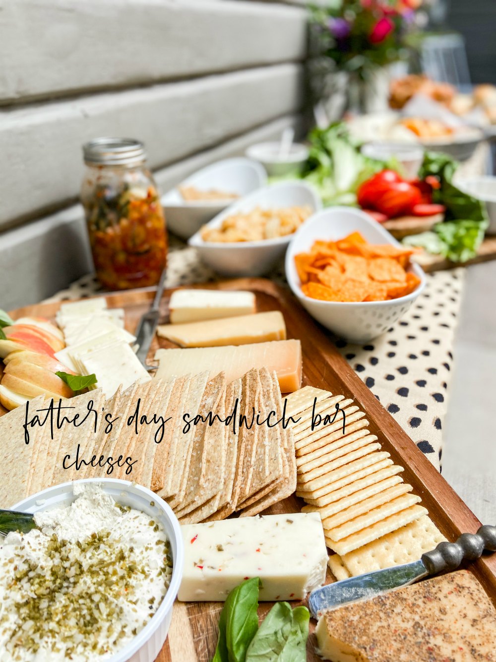 Father's Day Sandwich Bar. Celebrate dad with the ultimate sandwich celebration. Lots of bread options, cheeses, veggies and meats let everyone create their version of the PERFECT sandwich. Dad will love it! 