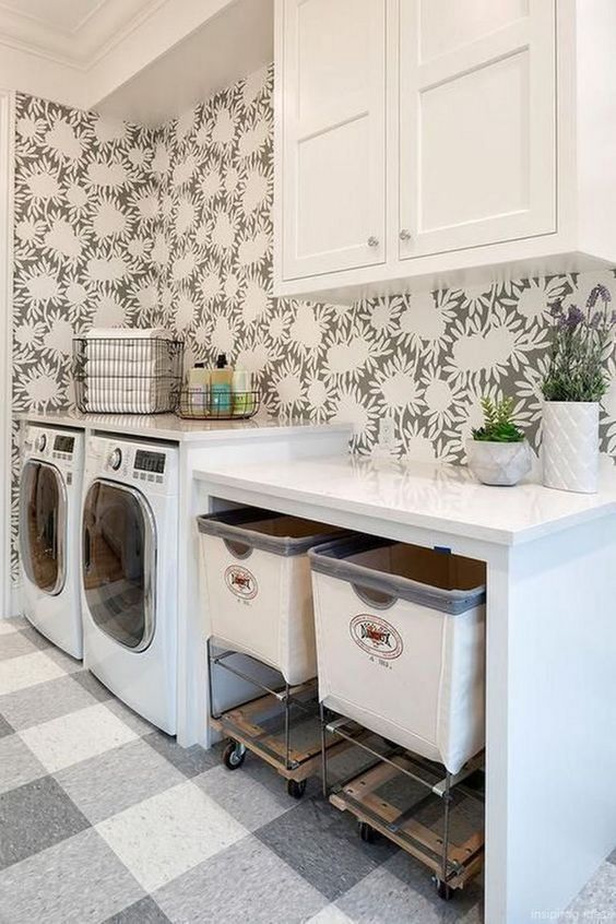 7 Genius Ways to Bring Storage into a Small Laundry Room! Pack a lot of style and storage into a small space with these inspiring laundry room storage ideas.