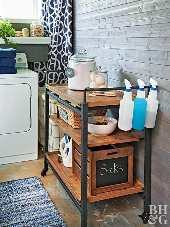 7 Genius Ways to Bring Storage into a Small Laundry Room! Pack a lot of style and storage into a small space with these inspiring laundry room storage ideas.