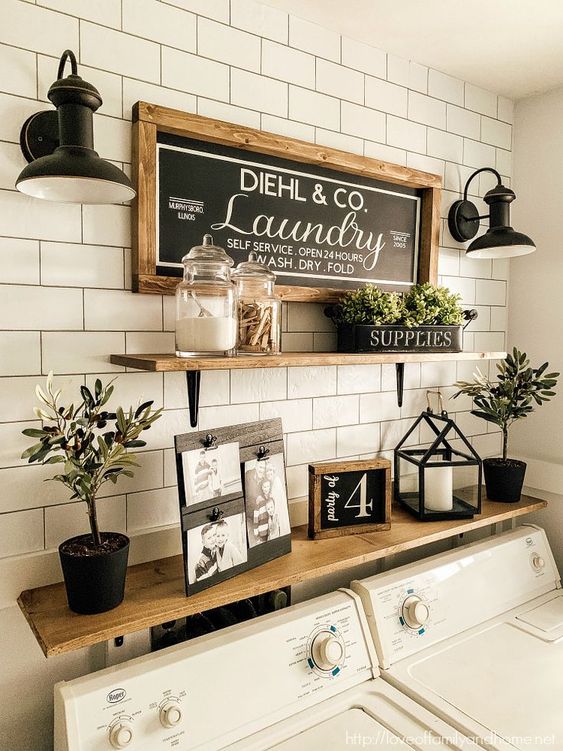 modern laundry room storage