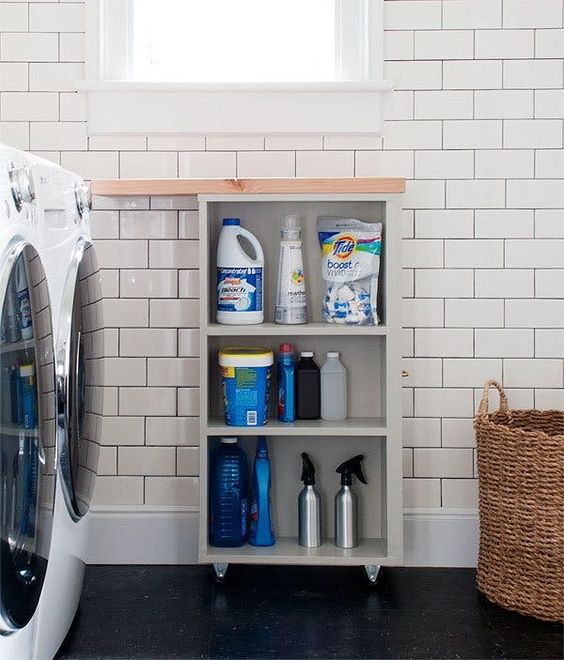 7 Genius Ways to Bring Storage into a Small Laundry Room! Pack a lot of style and storage into a small space with these inspiring laundry room storage ideas.