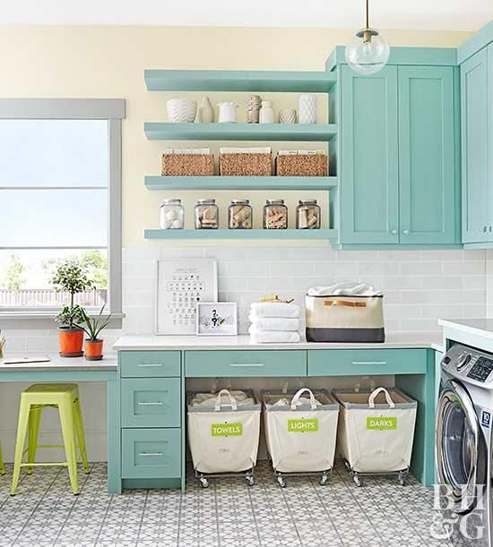 7 Genius Ways to Bring Storage into a Small Laundry Room! Pack a lot of style and storage into a small space with these inspiring laundry room storage ideas.