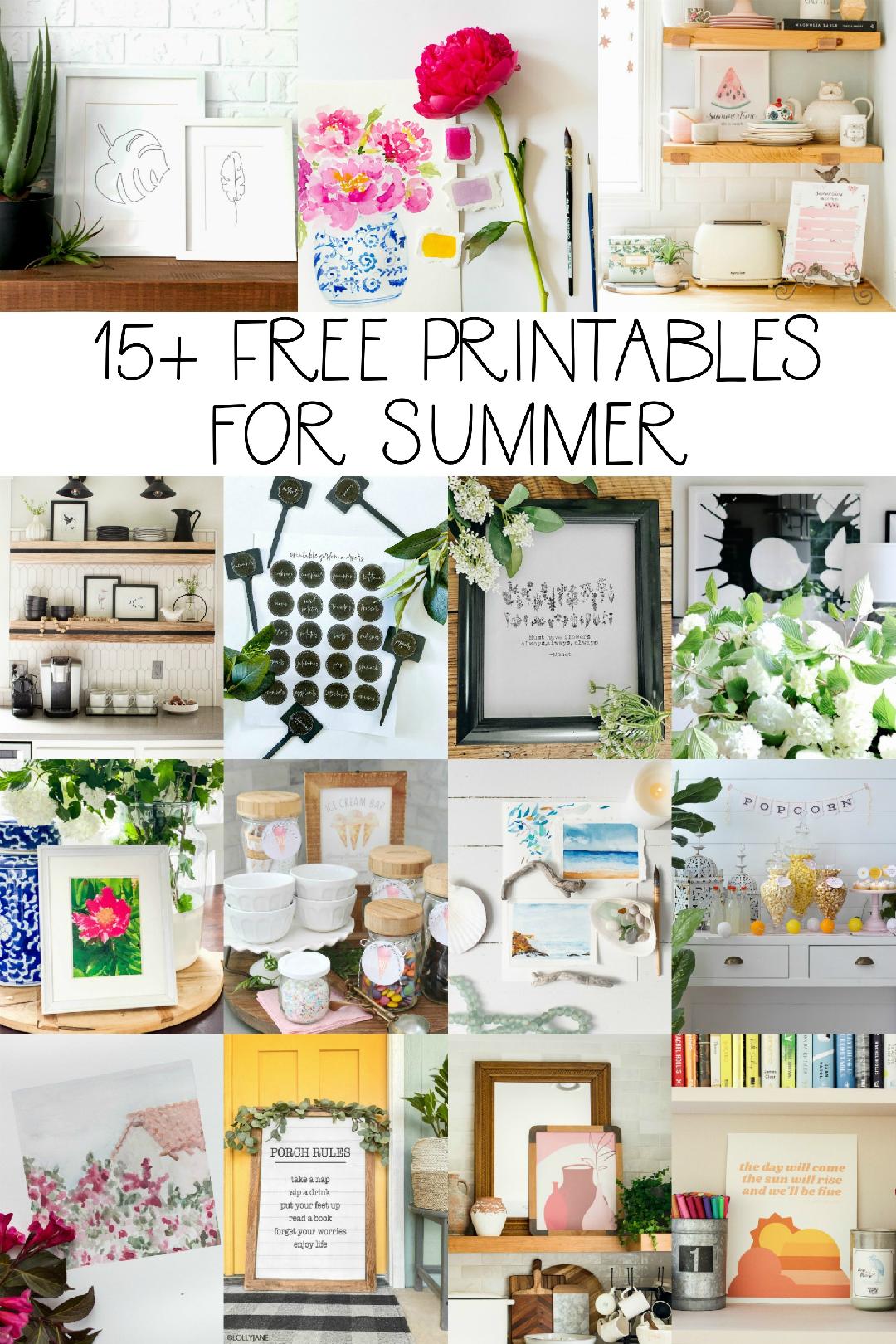 15+ free summer printables 