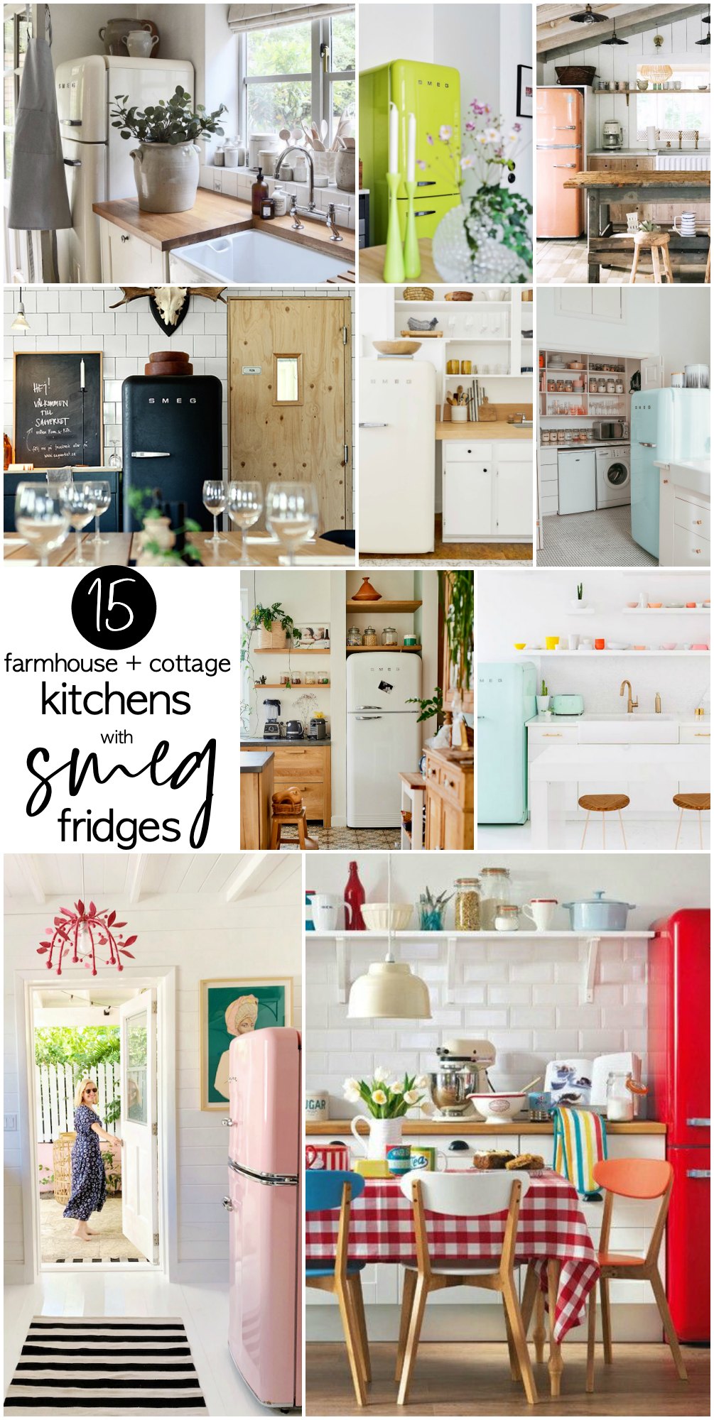 green SMEG fridge  Interior Design Ideas