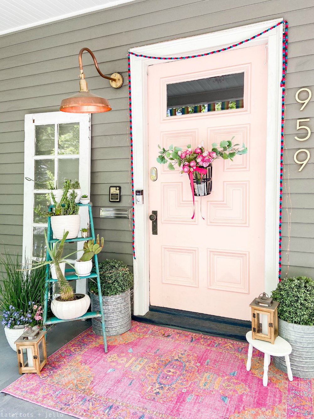 Bright Bohemian porch decorating ideas 