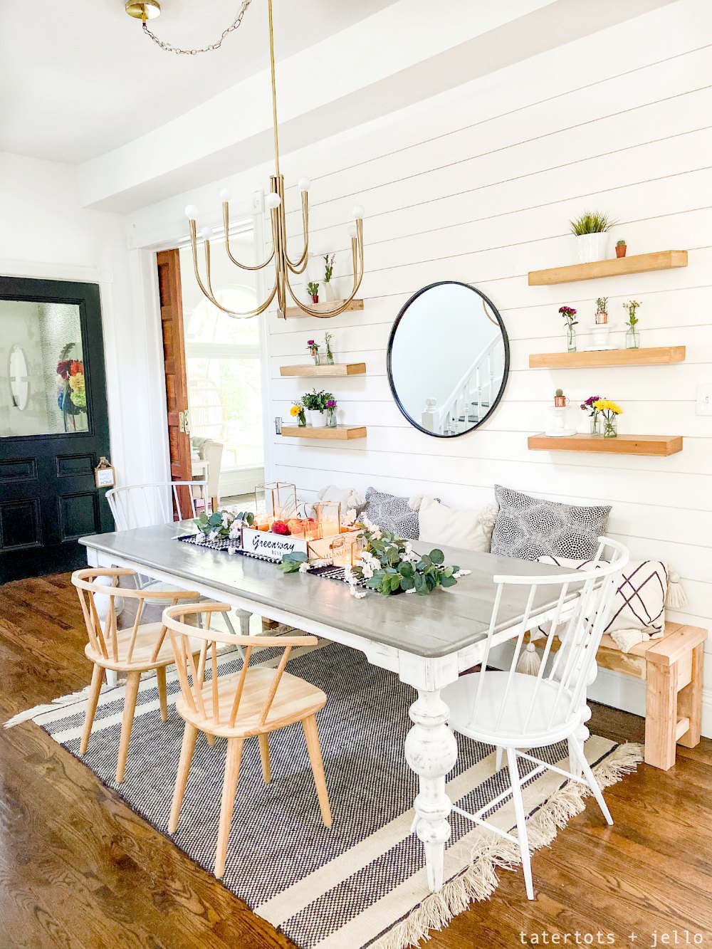 cottage farmhouse dining nook ideas