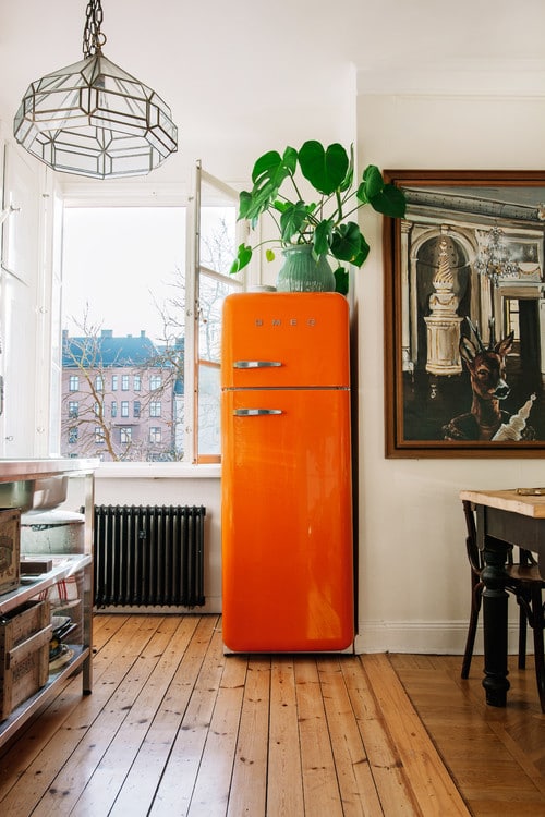 Orange Smeg Kitchen 