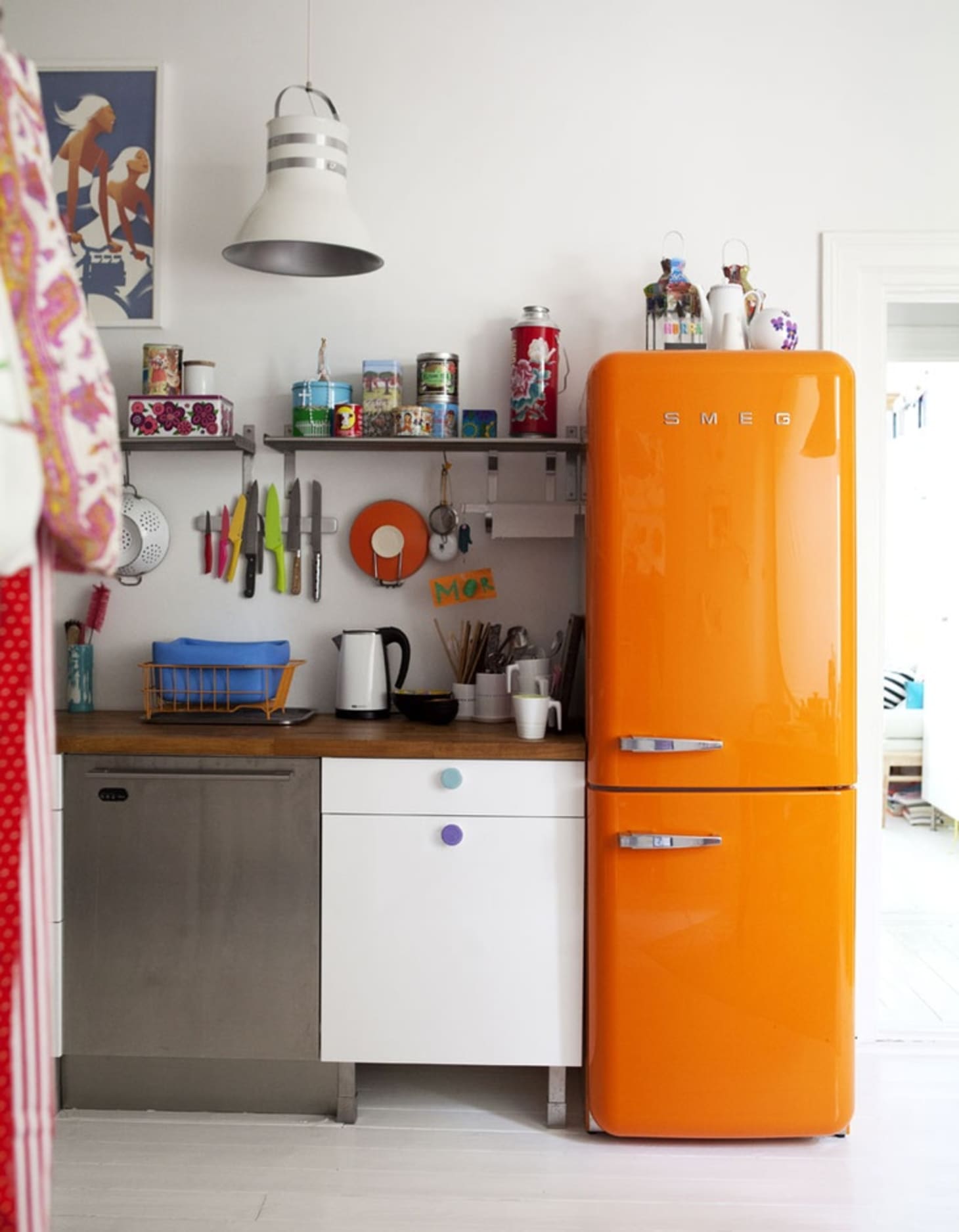 Orange Smeg Kitchen Idea 