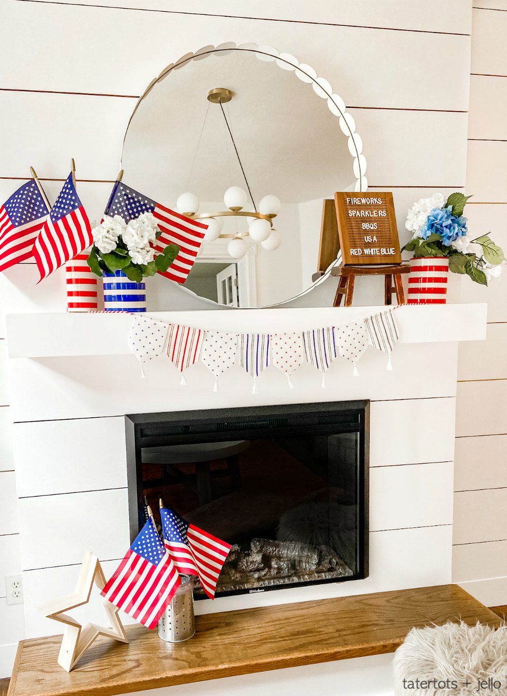 Last-Minute Fourth of July Decorating with Dollar Items. It's not too late to do some easy 4th of July decorating inexpensively with dollar items! 