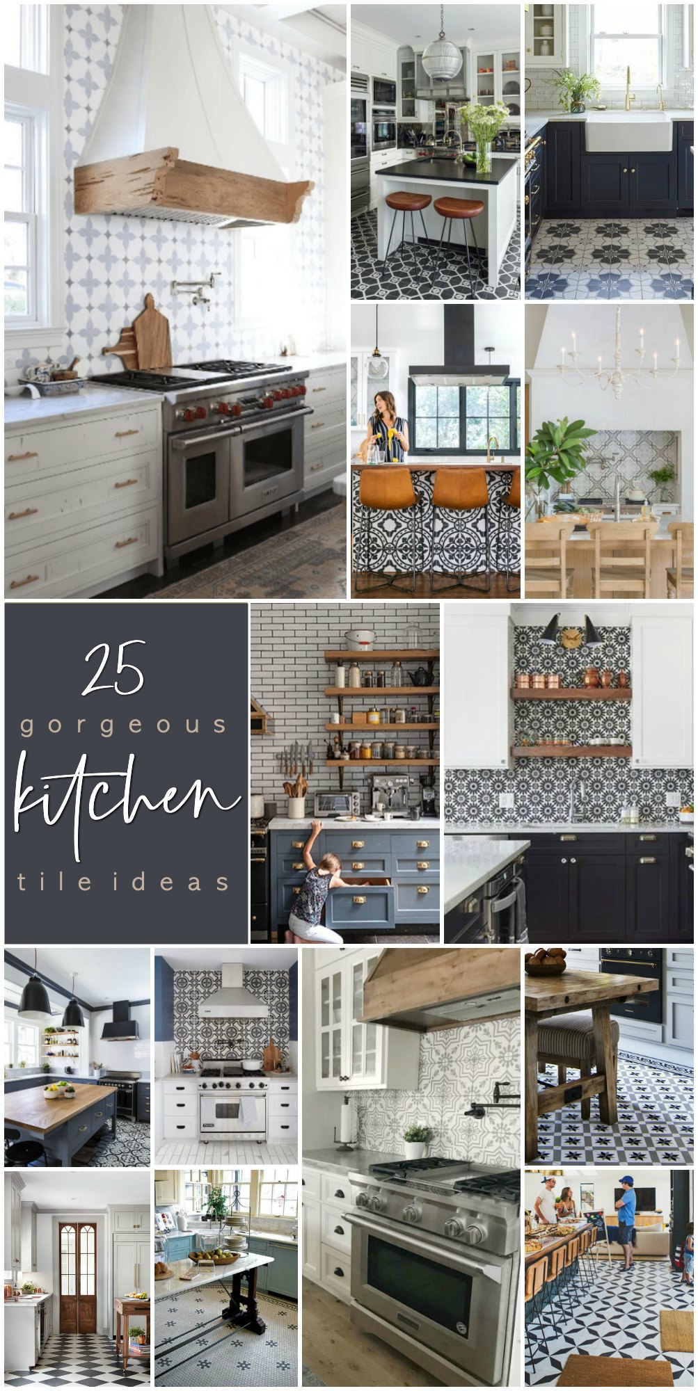 25 Modern Farmhouse and Cottage Kitchen Tile Ideas 