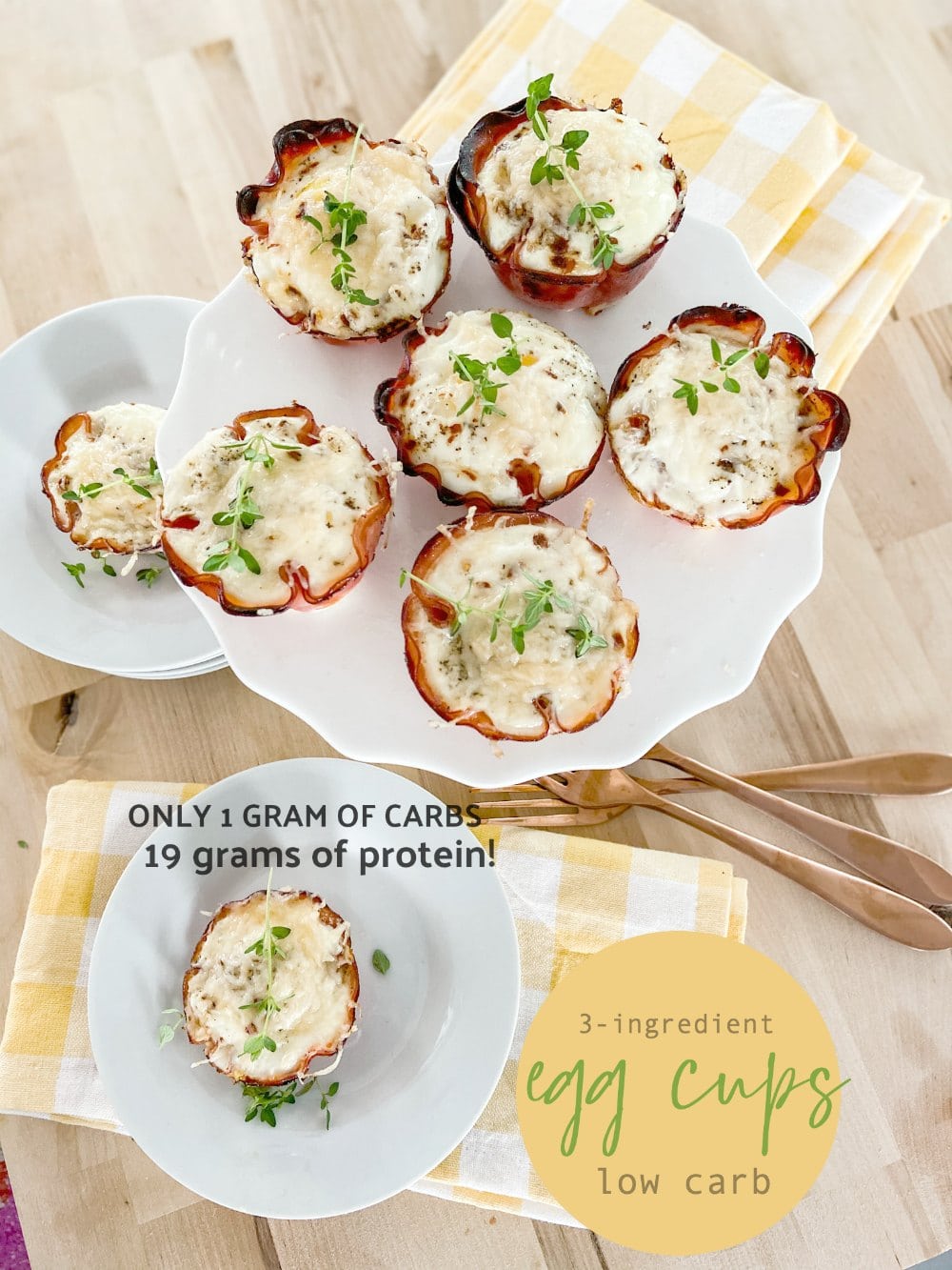 3-ingredient low carb egg cups 1 gram of carbs each