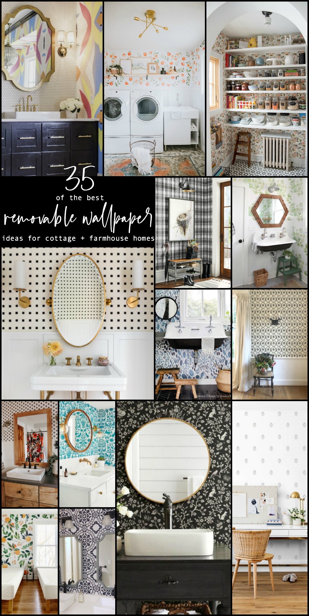 The BEST Cottage and Farmhouse Removable Wallpaper Ideas