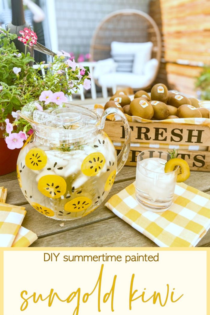 DIY Summertime Painted SunGold Kiwi Pitcher