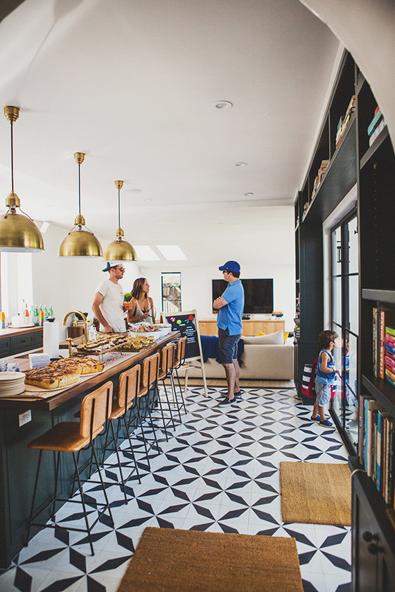 Bold and classic kitchen tile at 100 layer cake.