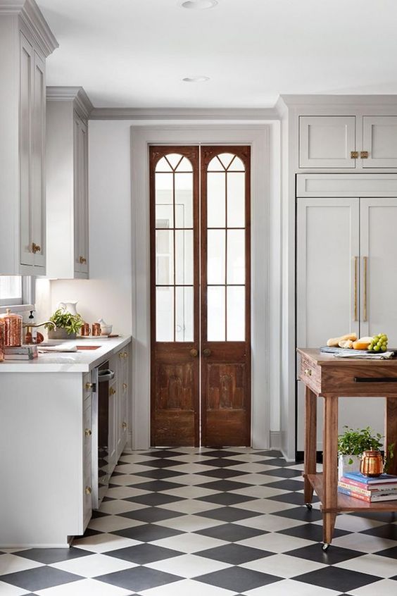 Black and White Classic Checkered Floor