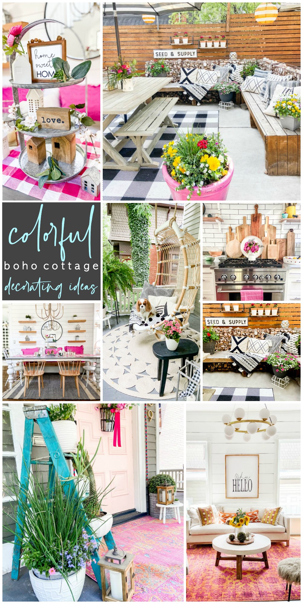 Ways to Bring Color to Your Cottage or Farmhouse Home. Add some bright color this summer to your home with these easy ideas!