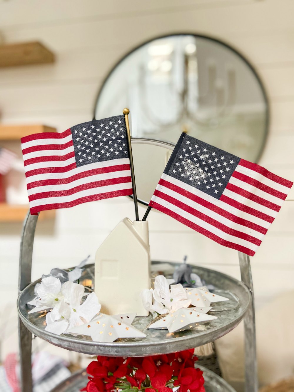 Five Ways to Create an Easy Fourth of July Table. Create a festive red white and blue table using dollar items. 