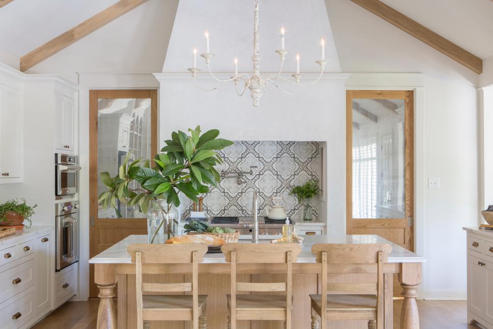 Cement Tile Backsplash Focal Wall 