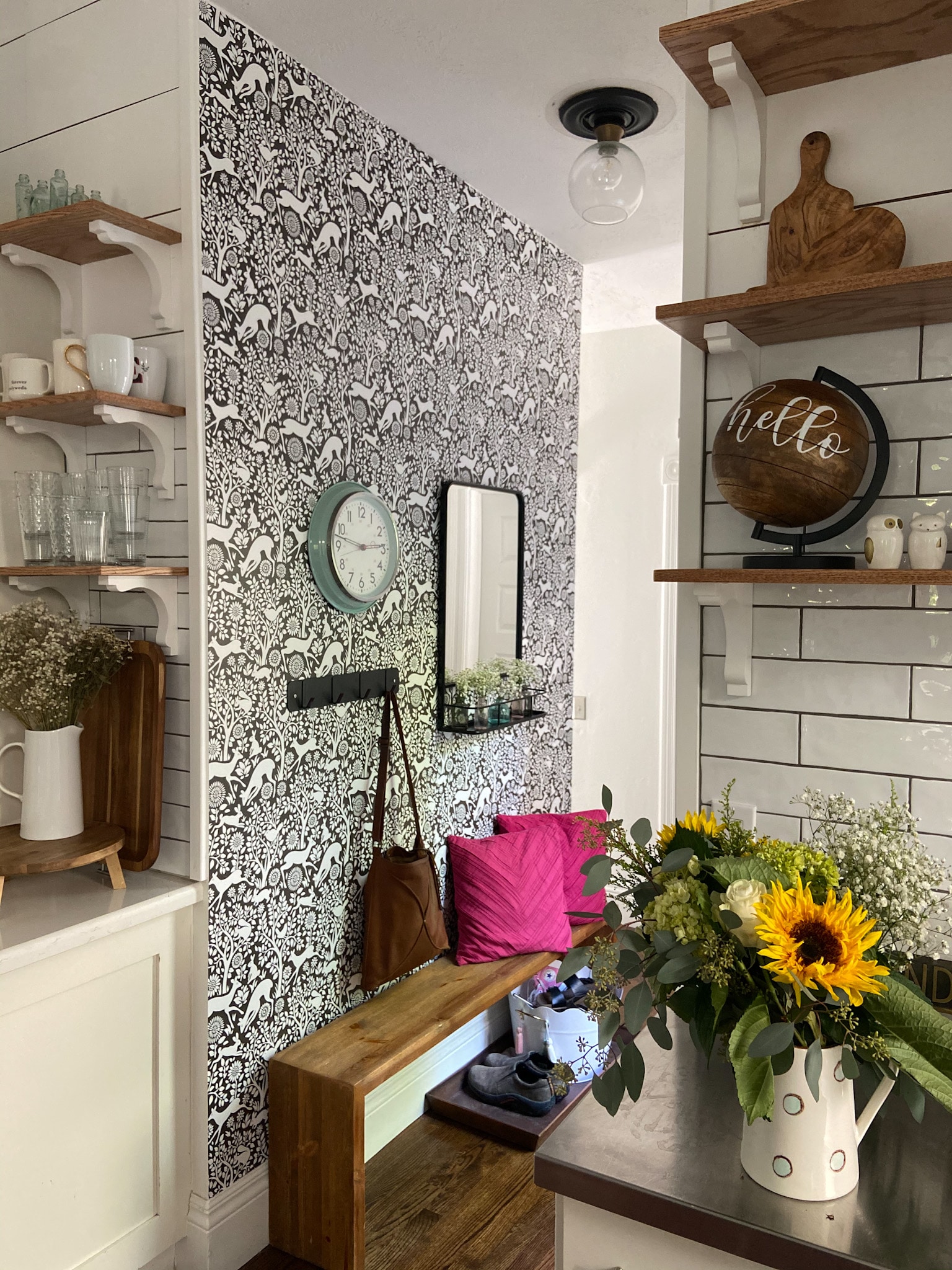 removable wallpaper in the kitchen